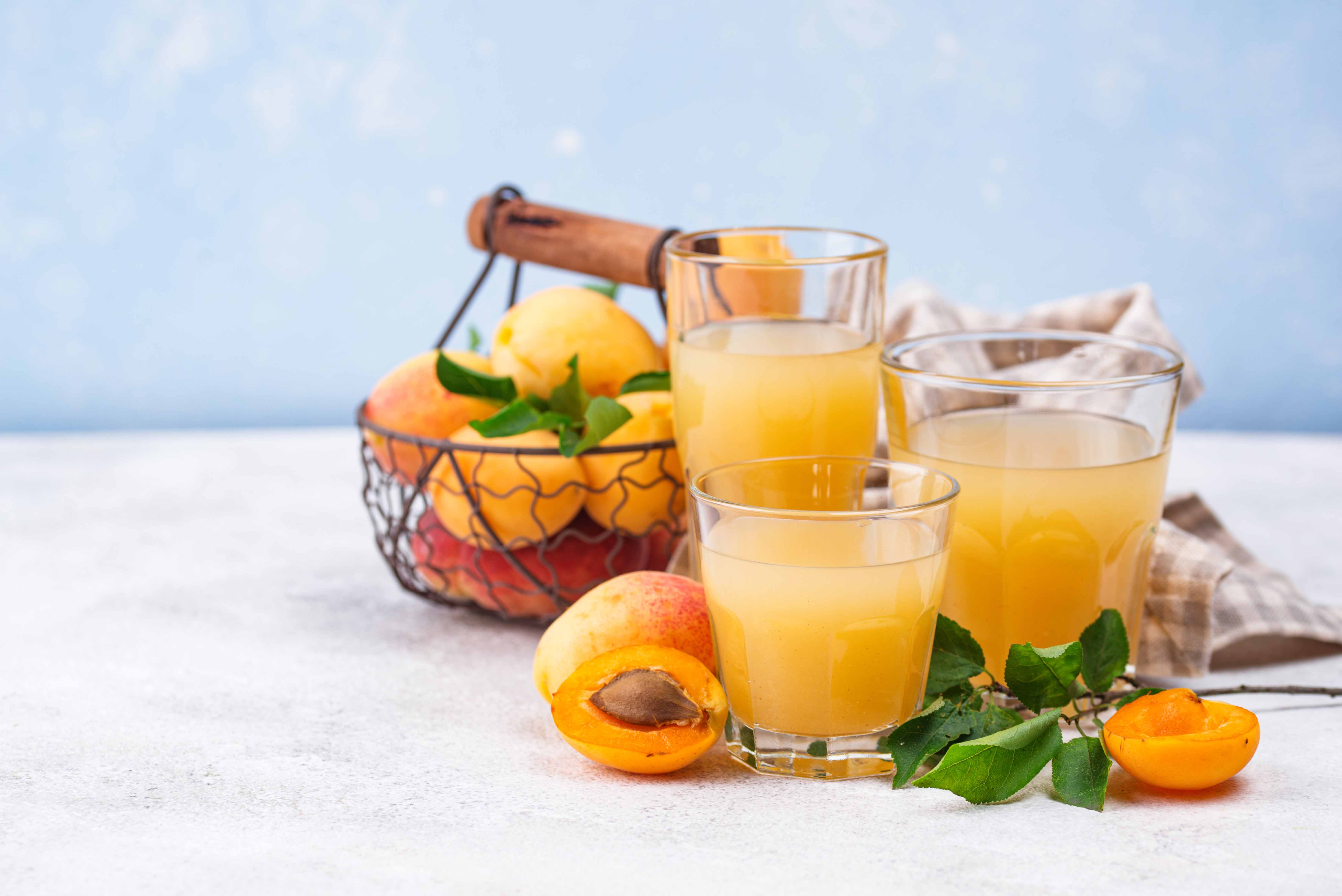 Apricot juice, vitamin c foods, healthy food and juice, 