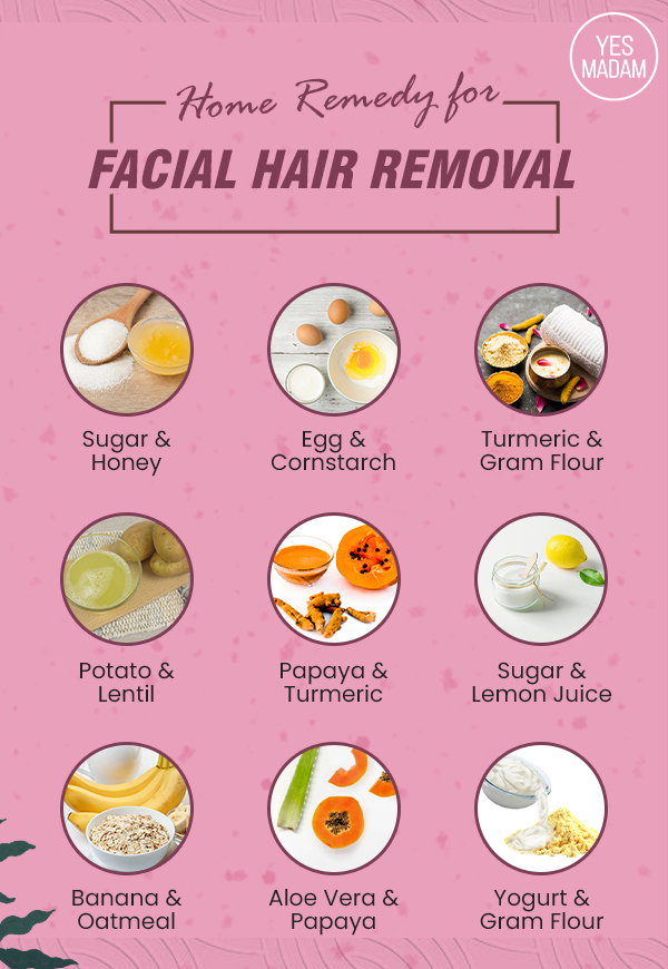 home remedy for facial hair removal, facial hair removal, 