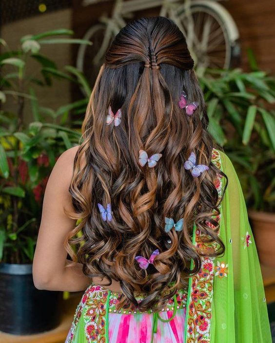 8 easy and simple hairstyles with lehenga - YouTube-anthinhphatland.vn